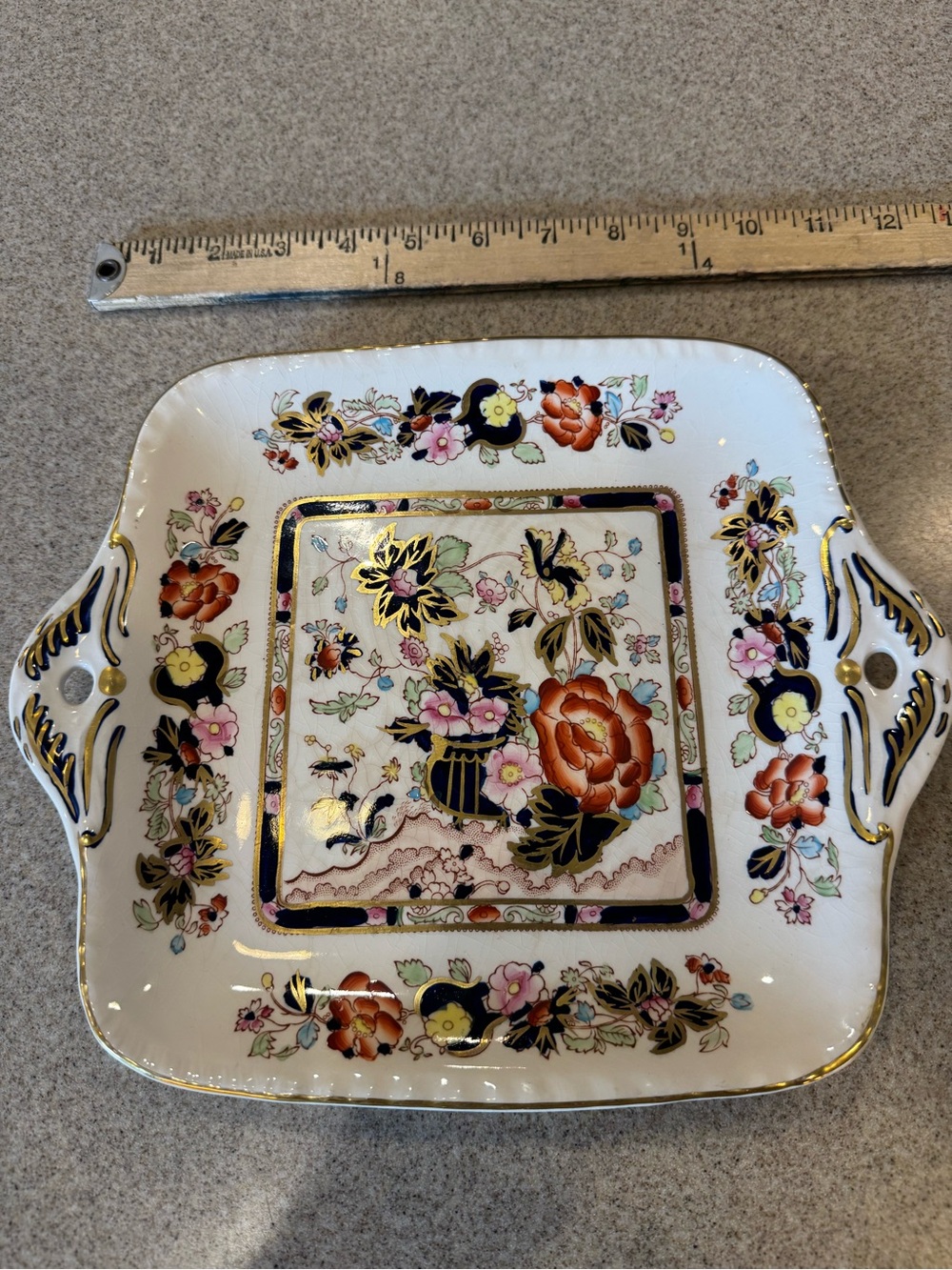 Vintage Mason’s patent ironstone serving dish mandarin pattern